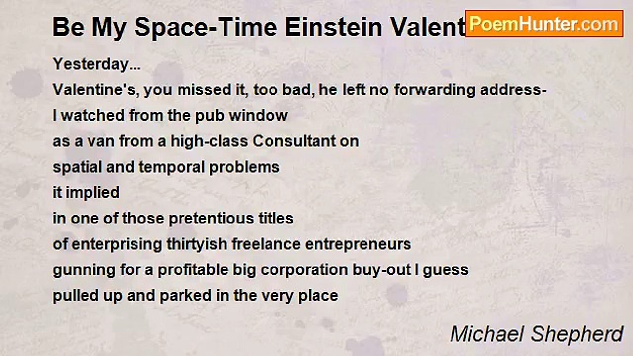 Michael Shepherd - Be My Space-Time Einstein Valentine