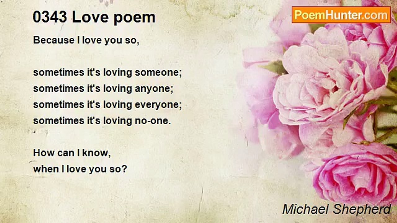 Michael Shepherd - 0343 Love poem