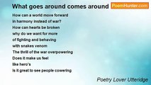 Poetry Lover Utteridge - What goes around comes around