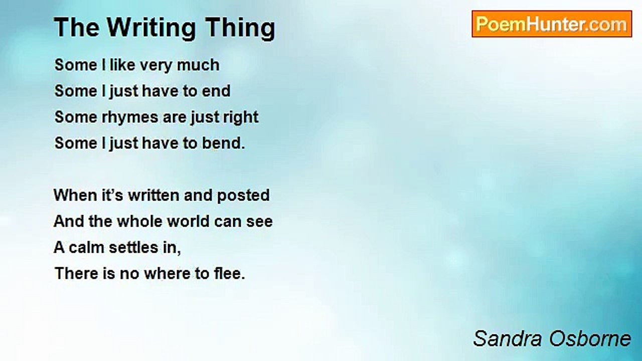 Sandra Osborne - The Writing Thing