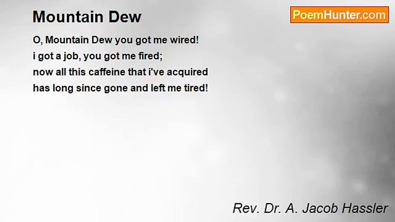 Rev. Dr. A. Jacob Hassler - Mountain Dew