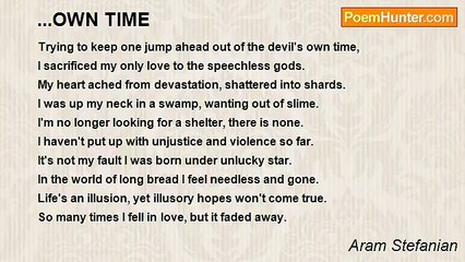 Aram Stefanian - ...OWN TIME
