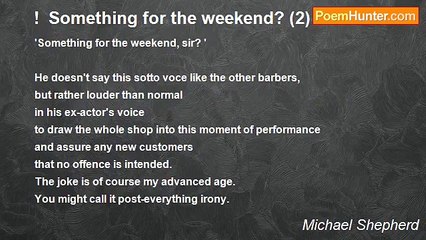 Michael Shepherd - !  Something for the weekend? (2)