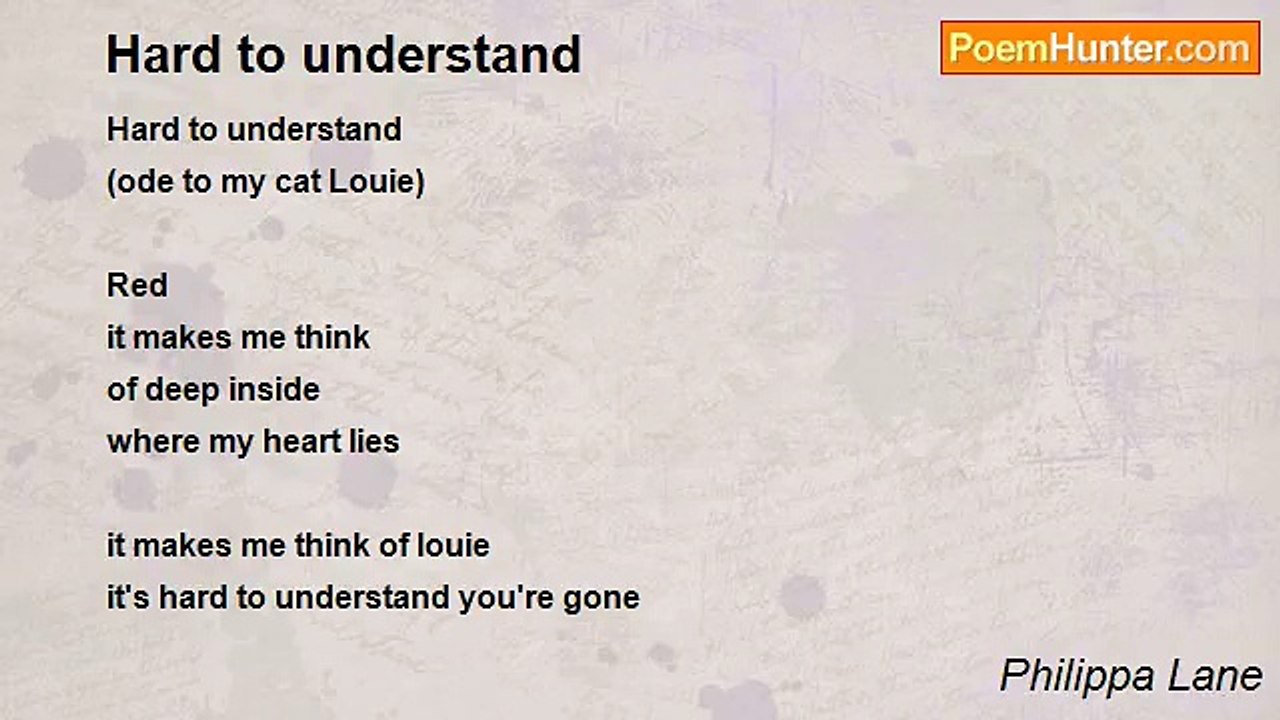 Philippa Lane - Hard to understand