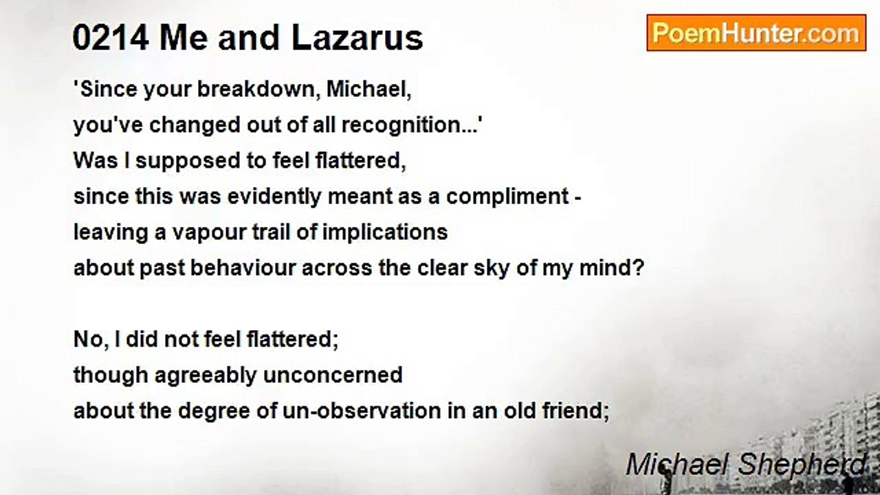 Michael Shepherd - 0214 Me and Lazarus