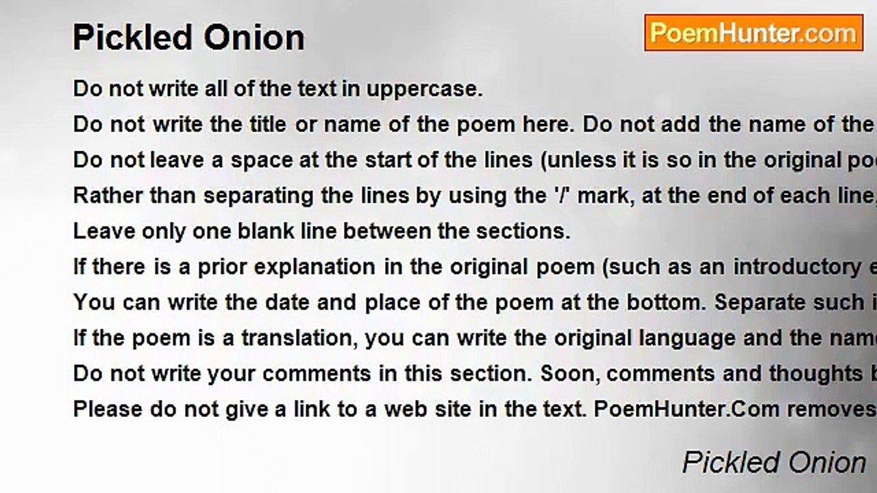 Pickled Onion - Pickled Onion