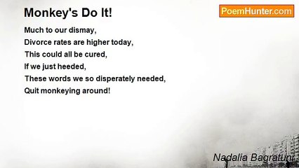 Nadalia Bagratuni - Monkey's Do It!