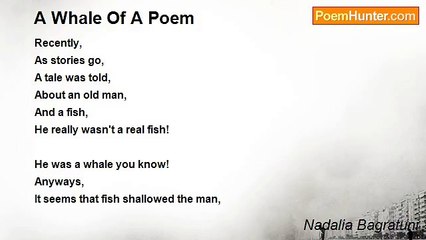 Nadalia Bagratuni - A Whale Of A Poem