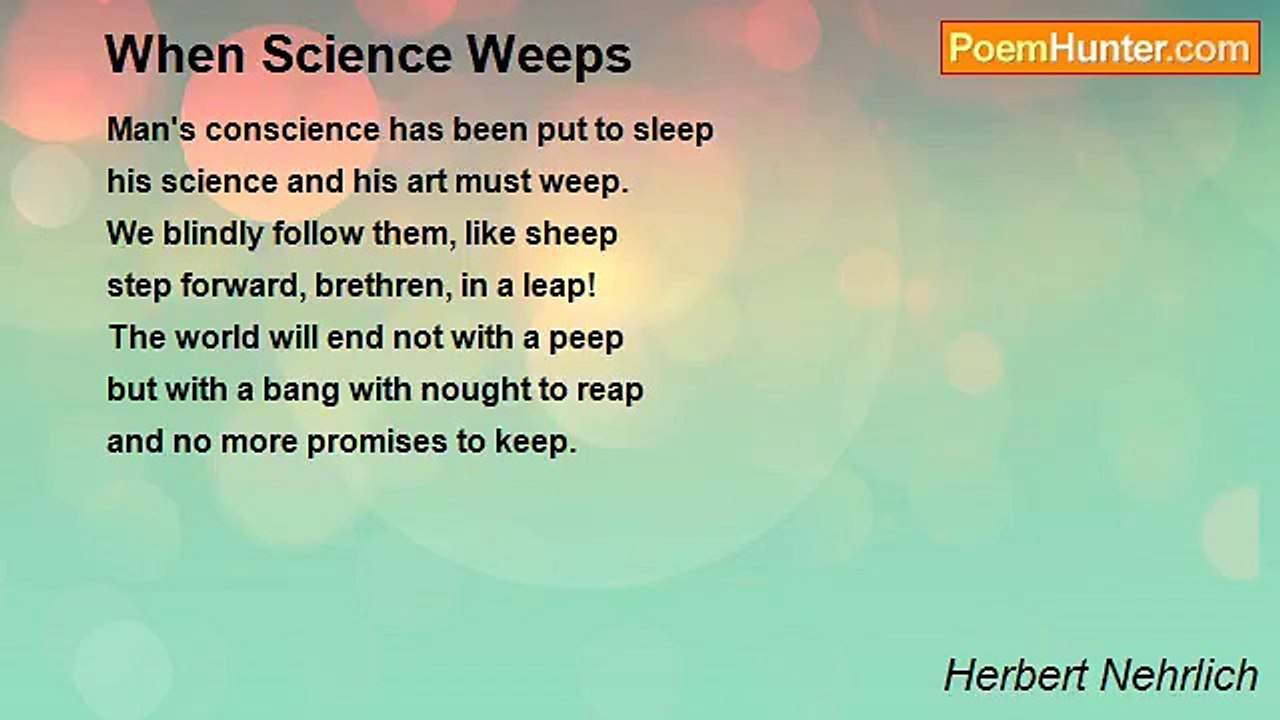 Herbert Nehrlich - When Science Weeps