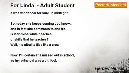 Herbert Nehrlich - For Linda  - Adult Student
