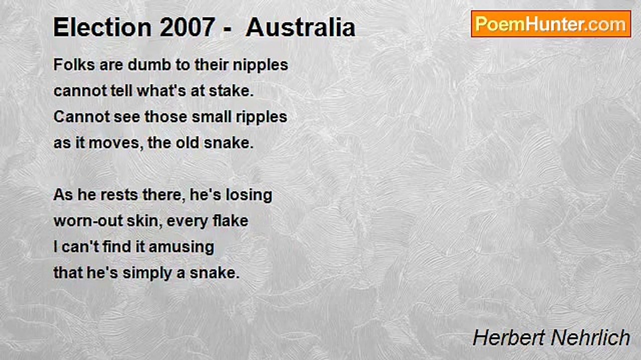 Herbert Nehrlich - Election 2007 -  Australia