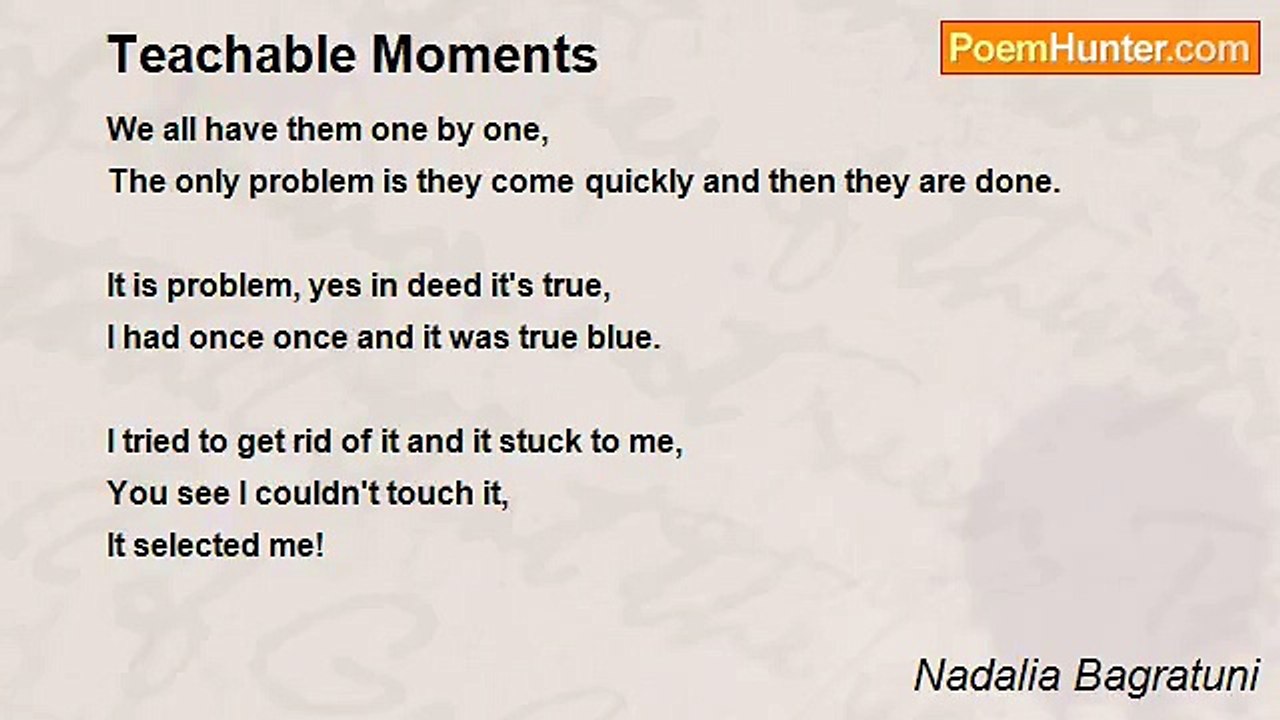 Nadalia Bagratuni - Teachable Moments