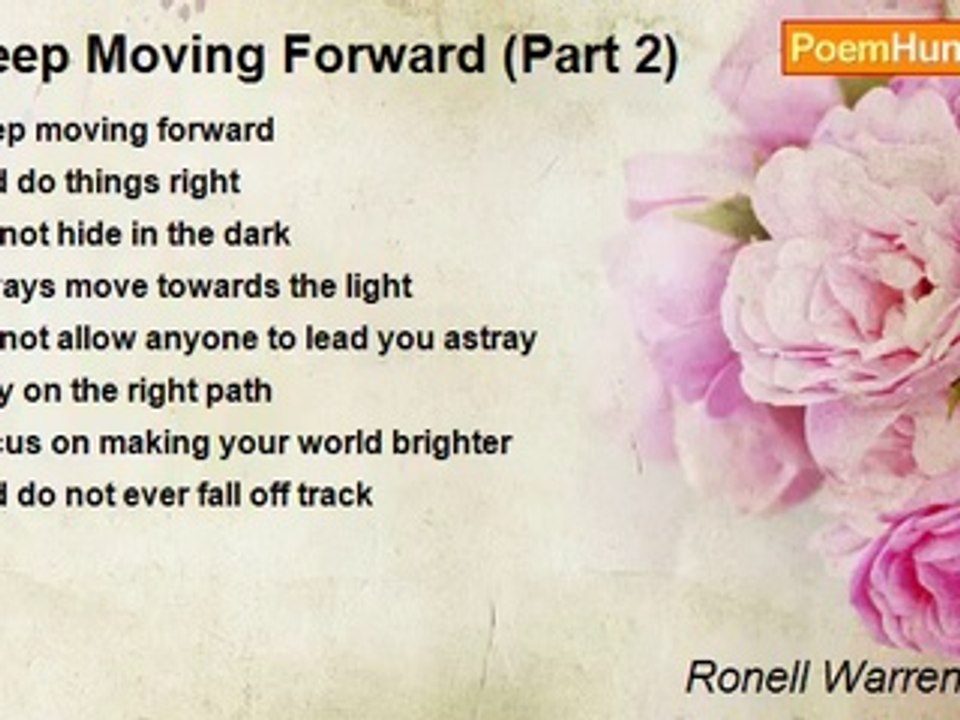 Ronell Warren Alman - Keep Moving Forward (Part 2)