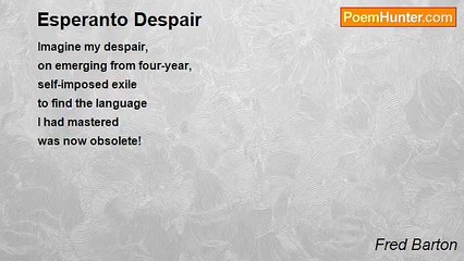 Fred Barton - Esperanto Despair