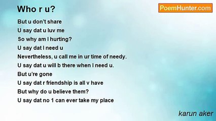 karun aker - Who r u?