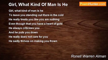 Ronell Warren Alman - Girl, What Kind Of Man Is He