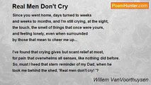 Willem VanVoorthuysen - Real Men Don't Cry