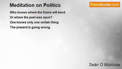 Seán O Muiríosa - Meditation on Politics