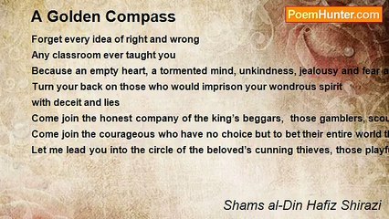 Shams al-Din Hafiz Shirazi - A Golden Compass