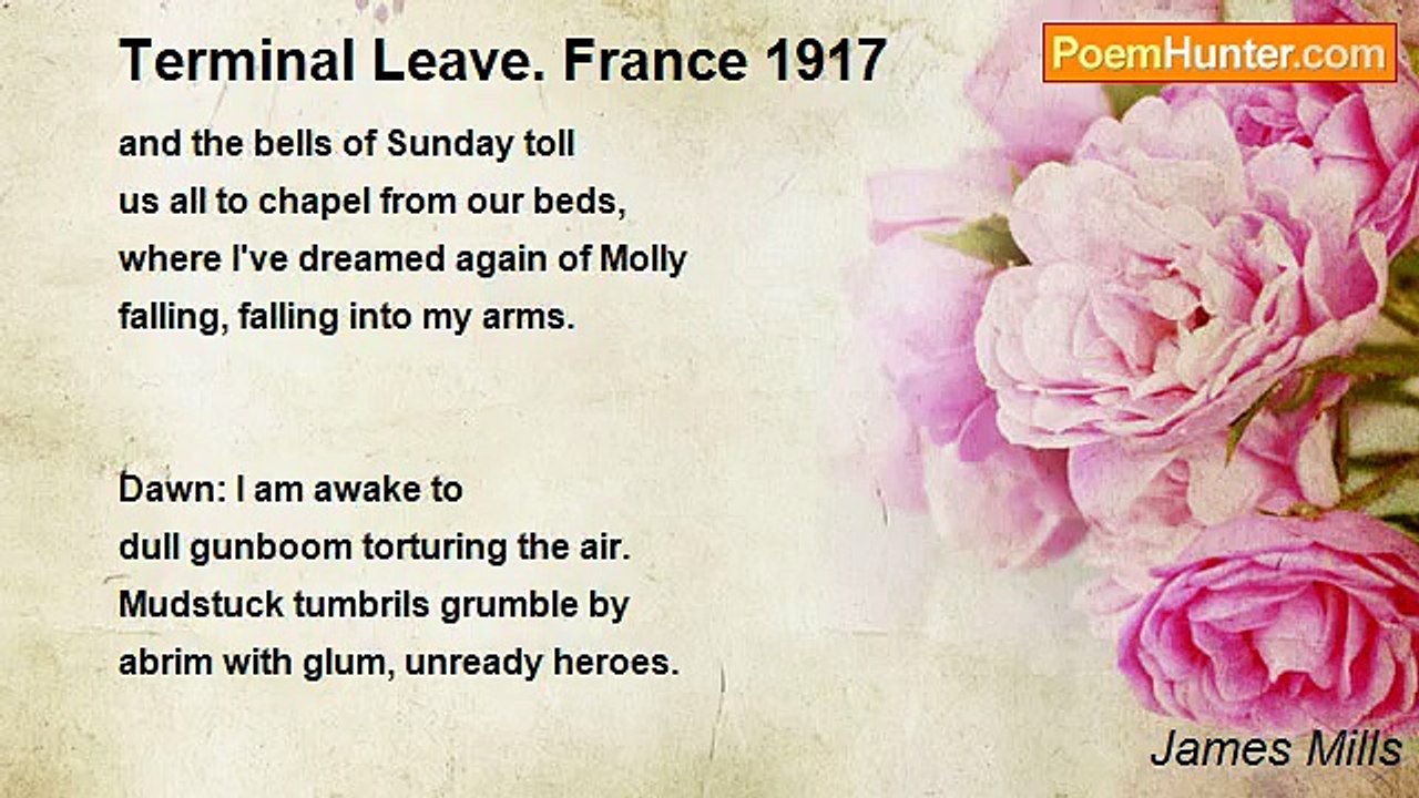 James Mills - Terminal Leave. France 1917