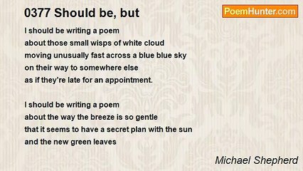 Michael Shepherd - 0377 Should be, but