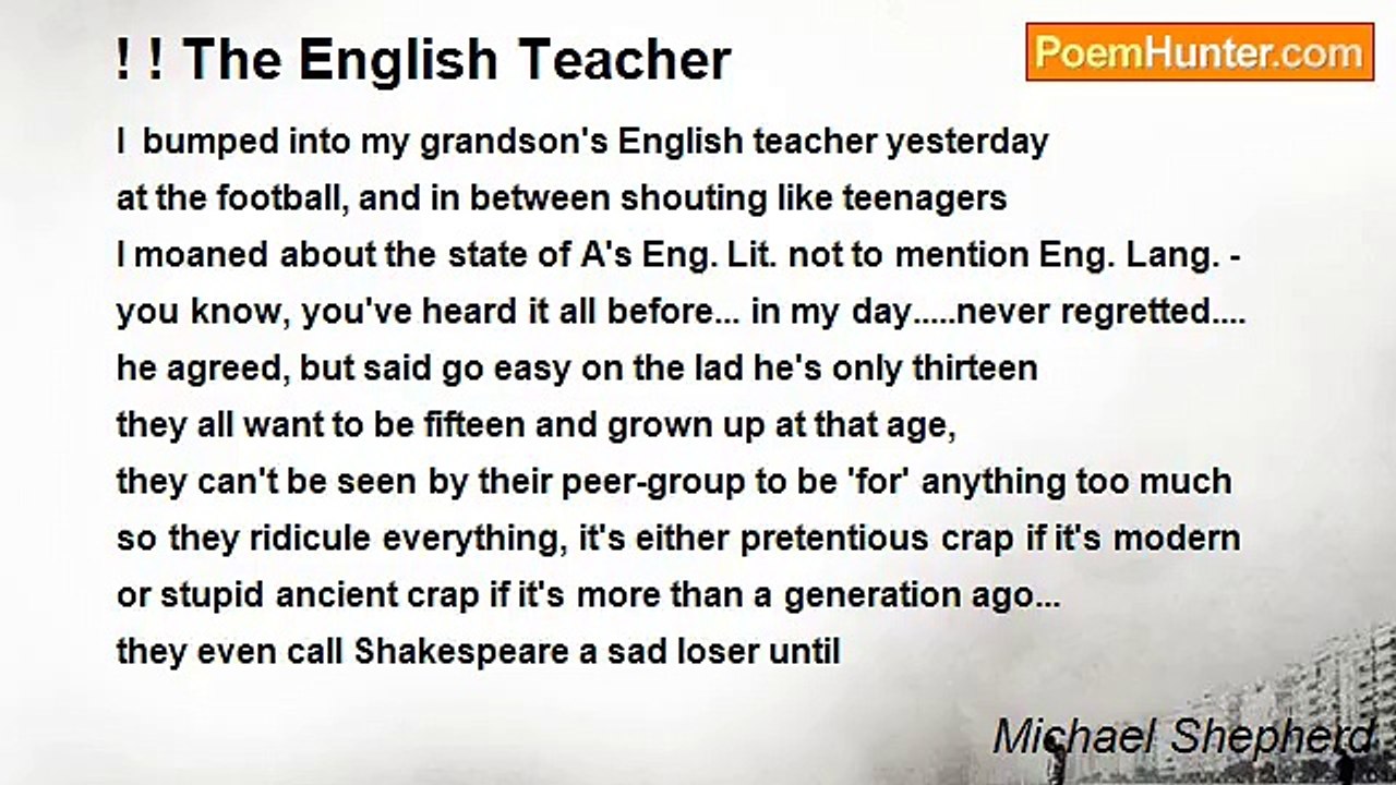 Michael Shepherd - ! ! The English Teacher