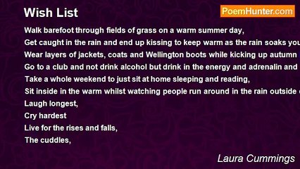 Laura Cummings - Wish List