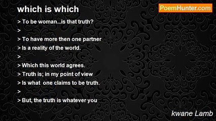 kwane Lamb - which is which