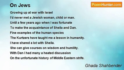 Ghada Shahbender - On Jews