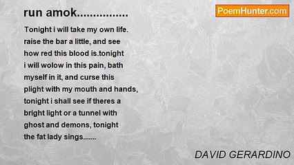 DAVID GERARDINO - run amok................