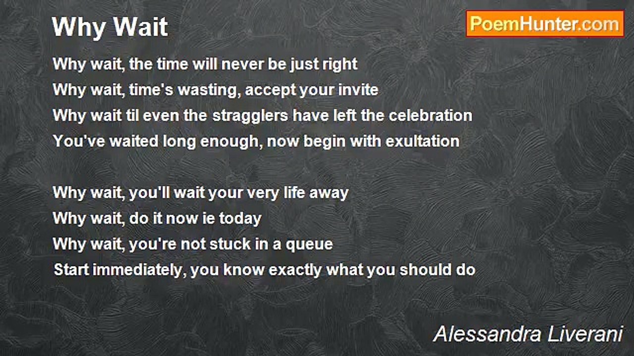 Alessandra Liverani - Why Wait