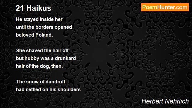 Herbert Nehrlich - 21 Haikus