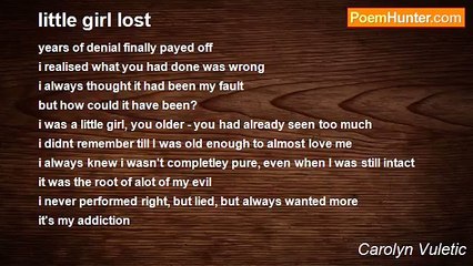 Carolyn Vuletic - little girl lost