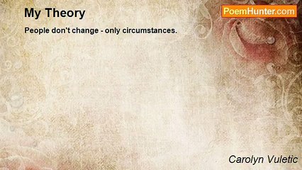 Carolyn Vuletic - My Theory