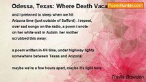 Travis Bowden - Odessa, Texas: Where Death Vacations