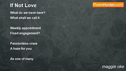 maggie oke - If Not Love