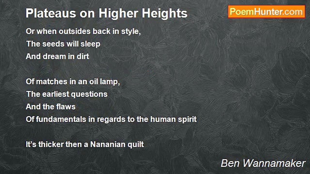 Ben Wannamaker - Plateaus on Higher Heights