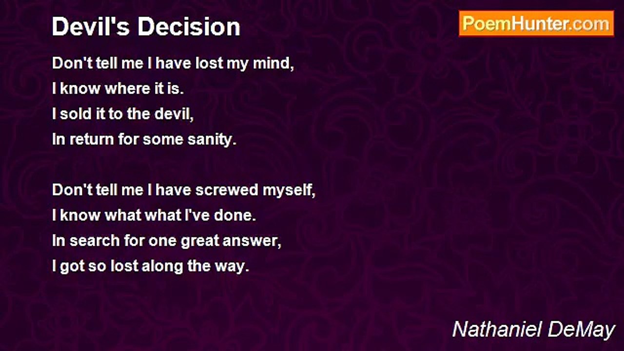 Nathaniel DeMay - Devil's Decision