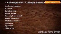 Ronberge (anno primo) - -    A Simple Secret