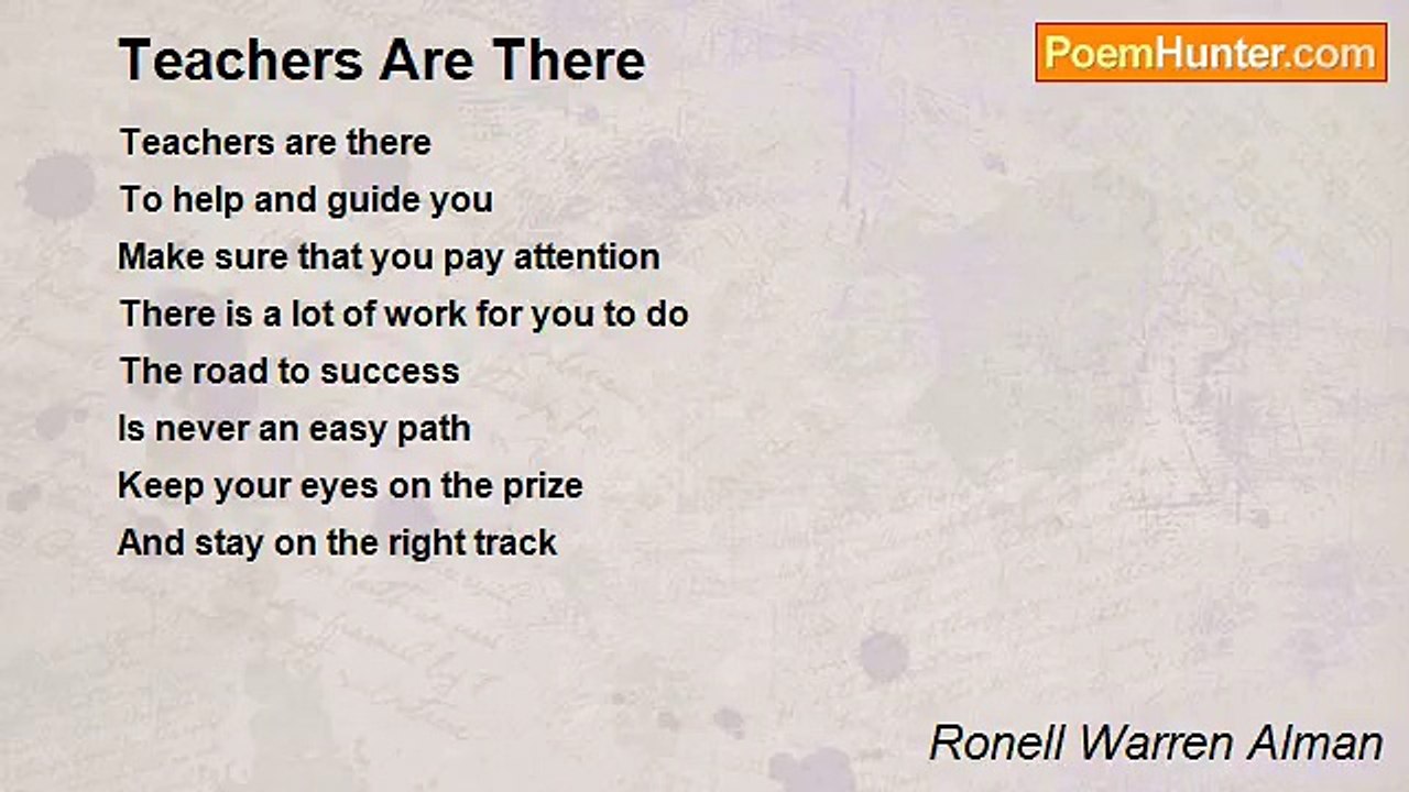 Ronell Warren Alman - Teachers Are There
