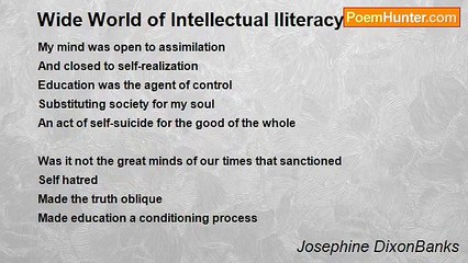 Josephine DixonBanks - Wide World of Intellectual Iliteracy-WWII
