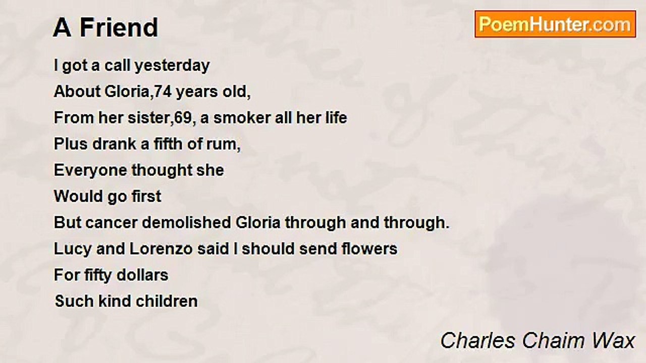 Charles Chaim Wax - A Friend