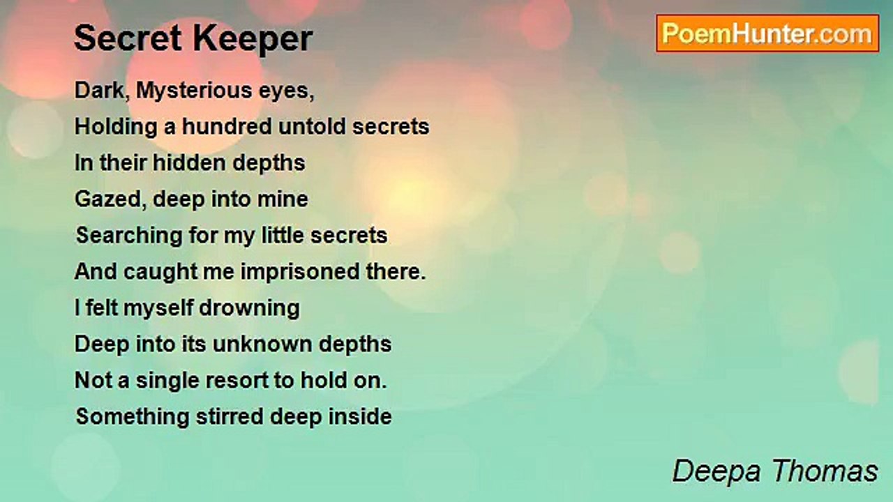 Deepa Thomas - Secret Keeper