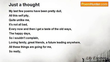 Lily Espinosa - Just a thought