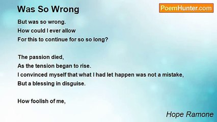 Hope Ramone - Was So Wrong