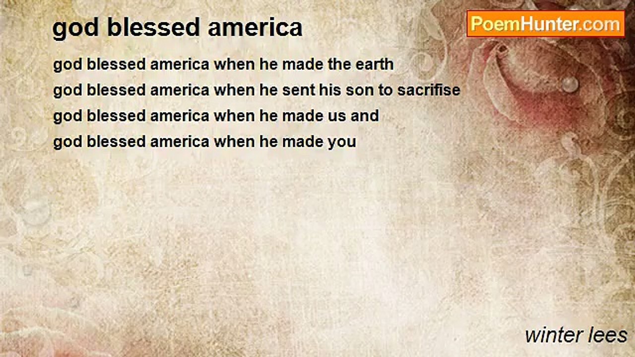 winter lees - god blessed america