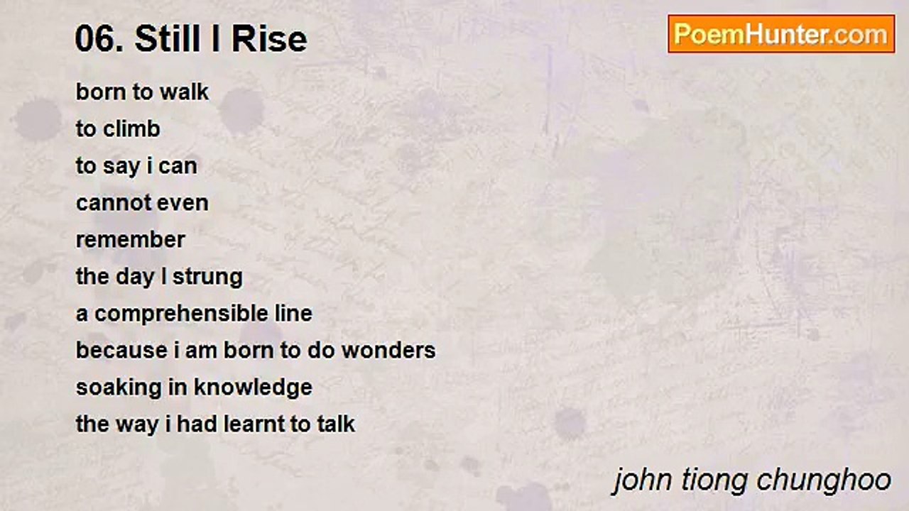 john tiong chunghoo - 06. Still I Rise