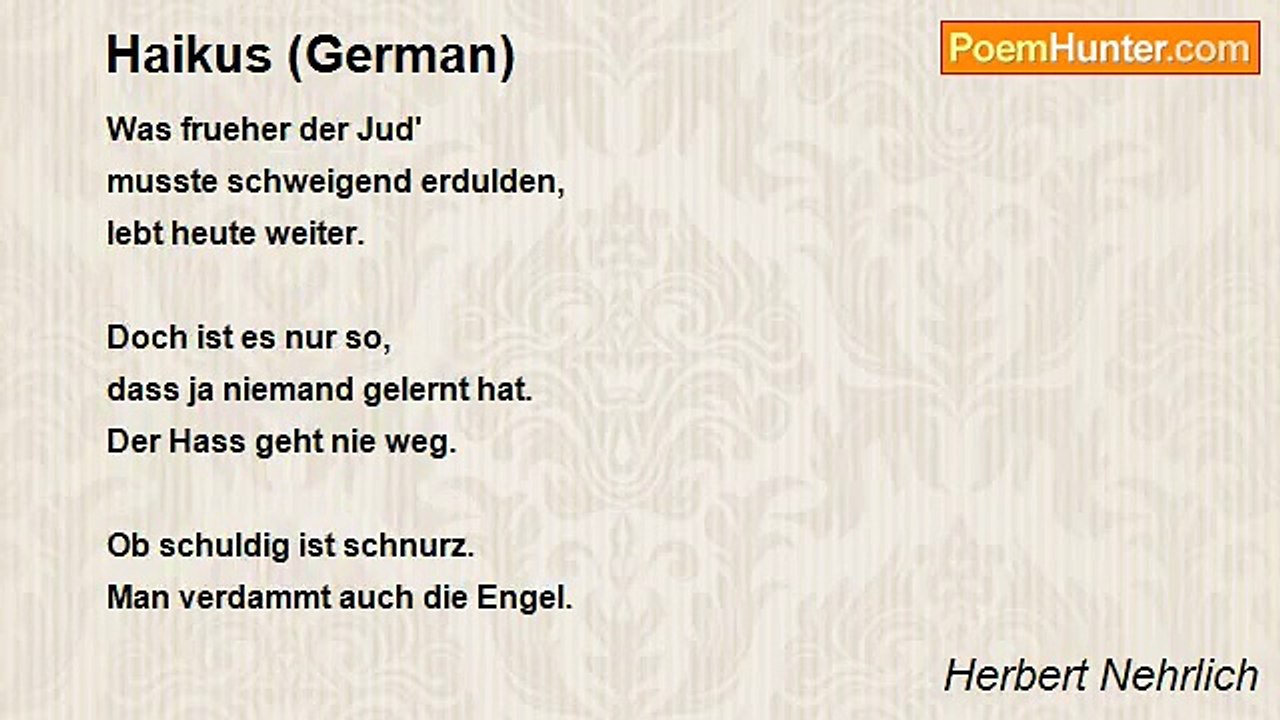 Herbert Nehrlich - Haikus (German)