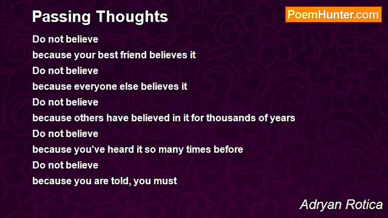 Adryan Rotica - Passing Thoughts