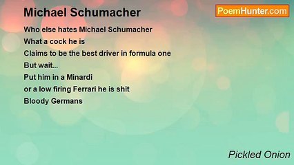 Pickled Onion - Michael Schumacher